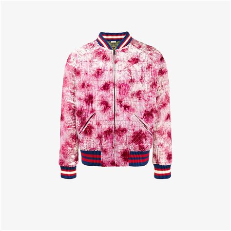 gucci pink velvet jacket|white Gucci jacket embroidered.